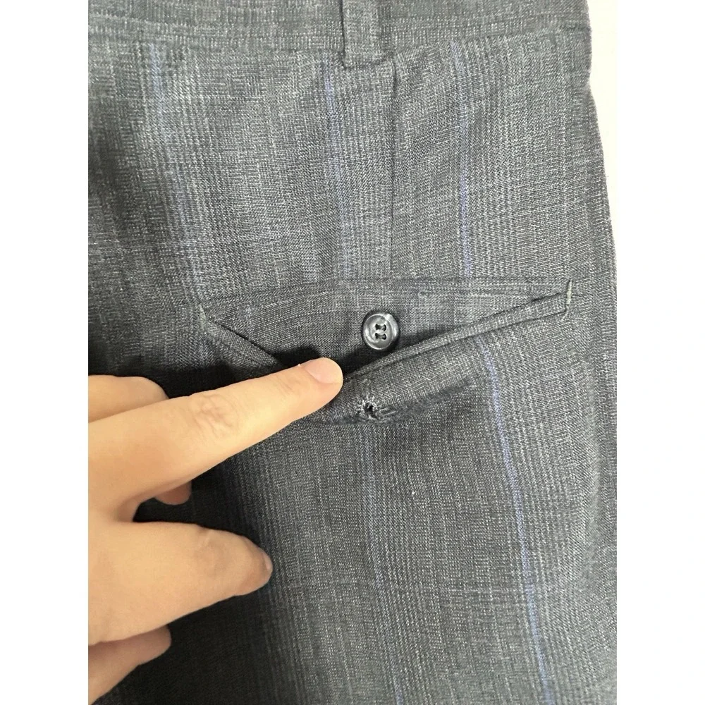 Hunting Horn Classics Men's Gray Wool Blend 40 Suit 29S‎ Pleated Pants Vintage